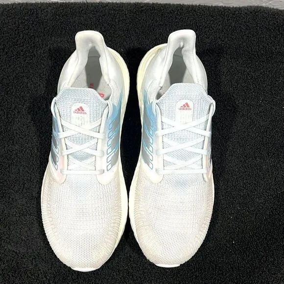 🔥🔥 ADIDAS UltraBoost 20 Running Shoes Sky Tint Silver White - Women Sz 9 - EUC