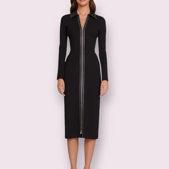 👸🏻 Staud Alfred Zip Midi Dress 👸🏻