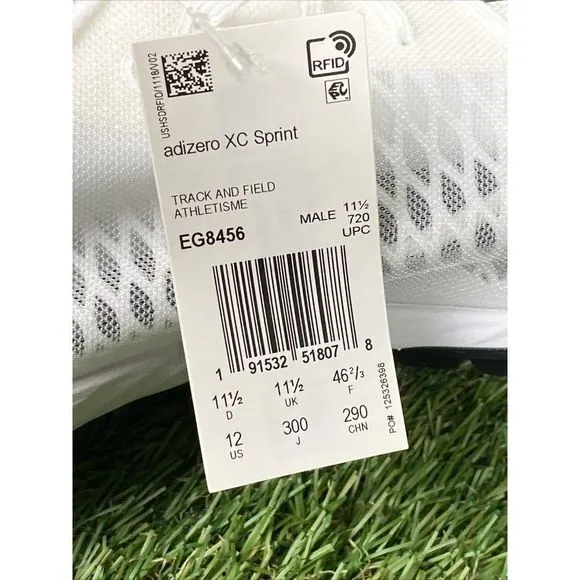 12 Adidas ADIZERO XC SPRINT White Running Shoes Spikes EG8456 Men 12   Tool *GUC