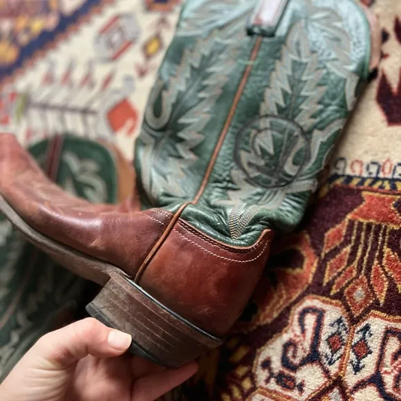 1883 by Lucchese Green and Brown Boots, size 8