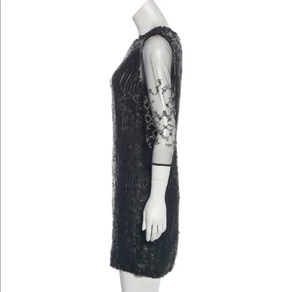 3.1 Phillip Lim Size M US 6 Leather Beaded Dress