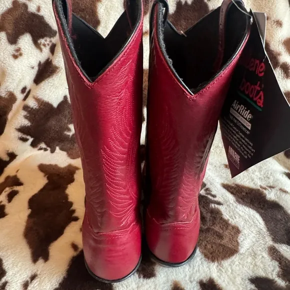 Abilene Red Dress Leather Cowboy Boots