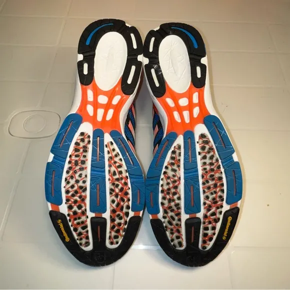 Adidas Adizero Adios 2 Mens Running Shoes Blue/Orange Size 11.5 low top lace up