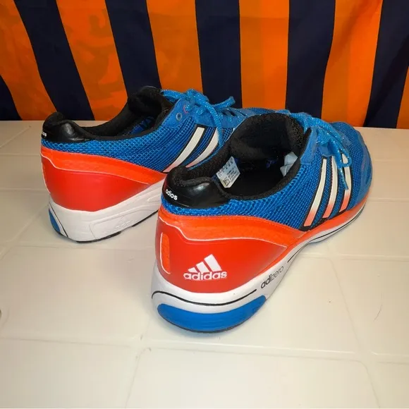 Adidas Adizero Adios 2 Mens Running Shoes Blue/Orange Size 11.5 low top lace up