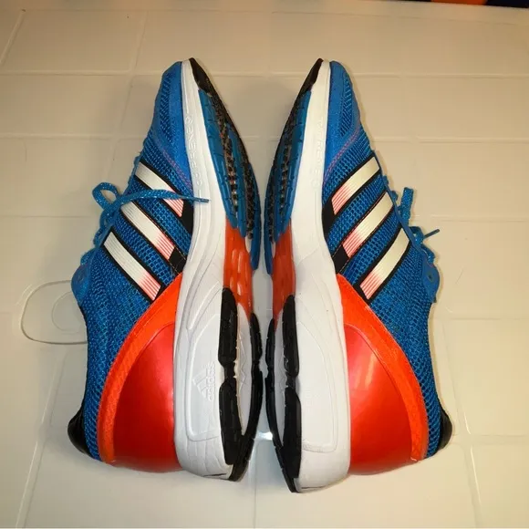 Adidas Adizero Adios 2 Mens Running Shoes Blue/Orange Size 11.5 low top lace up