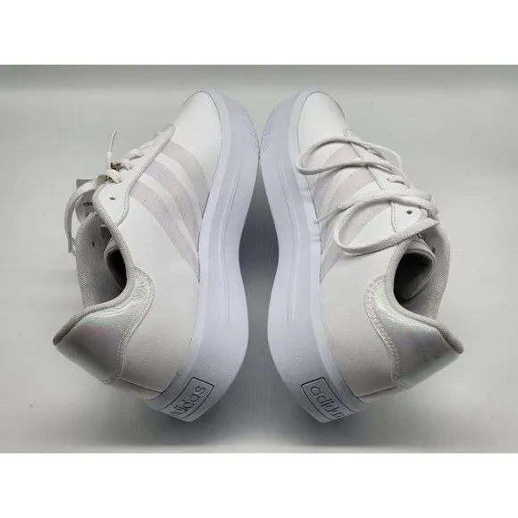 Adidas Court Platform Skateboarding Sneakers Size 10 Womens H06299 White
