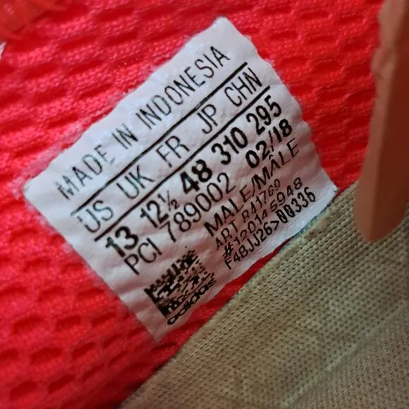 Adidas Deerupt Runner Turbo Mens Size 13 Running Shoes Sneaker