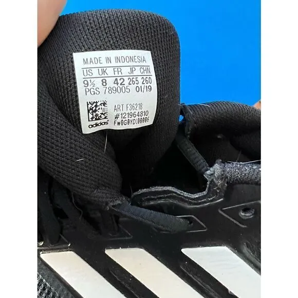Adidas F36218 Falcon Running Shoes Black Athletic Sneaker Light Weight Size 9.5