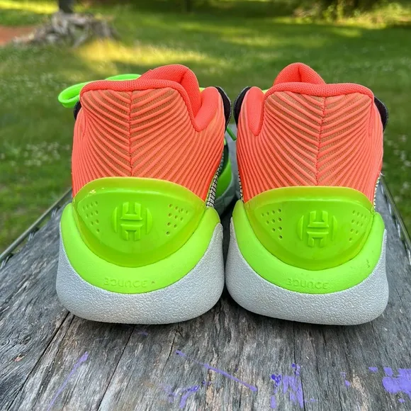 Adidas James Harden Stepback sneakers,size 13,Black Green Orange