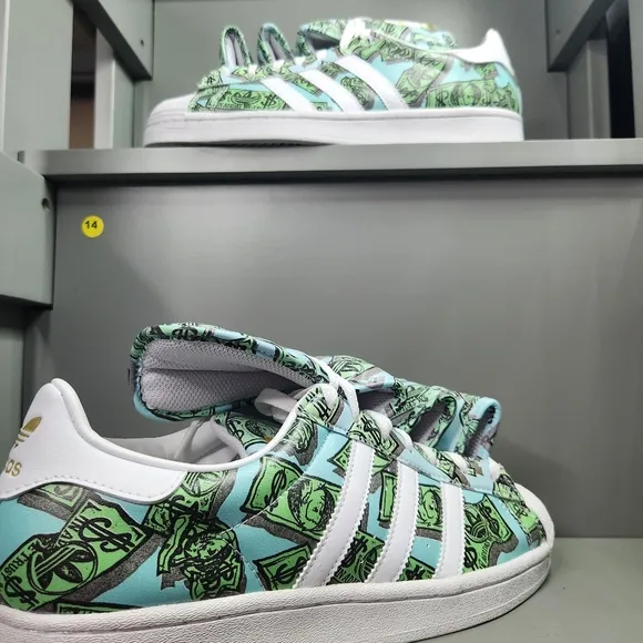 Adidas jeremy scott x super Star 'Money'  HP6596 Size 9.5 men- 10.5 Women's