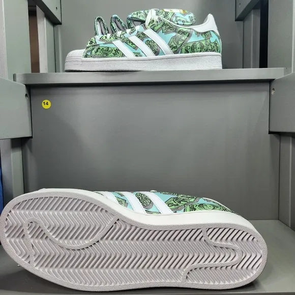 Adidas jeremy scott x super Star 'Money'  HP6596 Size 9.5 men- 10.5 Women's