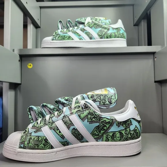 Adidas jeremy scott x super Star 'Money'  HP6596 Size 9.5 men- 10.5 Women's