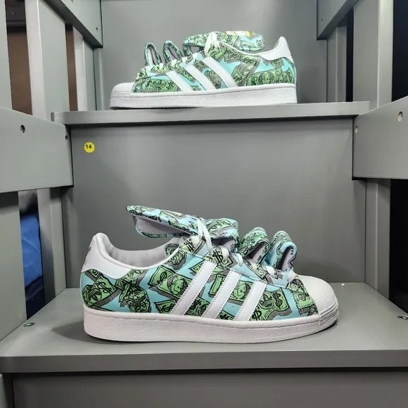 Adidas jeremy scott x super Star 'Money'  HP6596 Size 9.5 men- 10.5 Women's