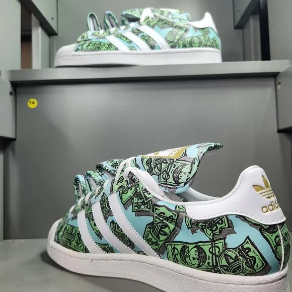 Adidas jeremy scott x super Star 'Money'  HP6596 Size 9.5 men- 10.5 Women's