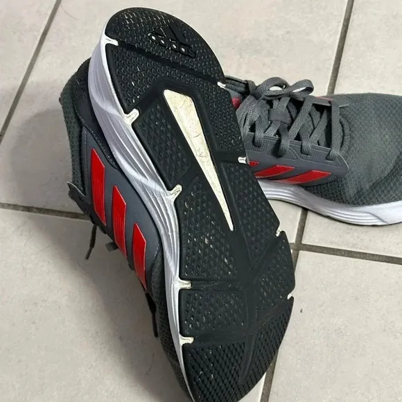 Adidas Men Gray Sneakers Cloudfoam Running Shoes Size 11.