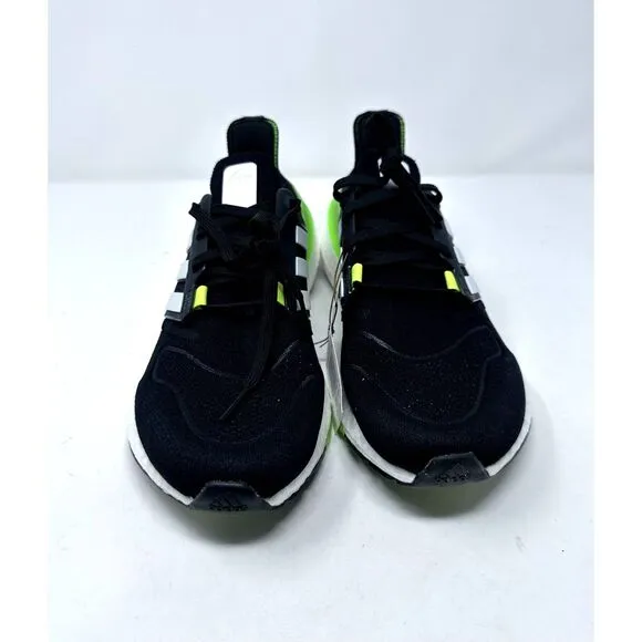 Adidas Men's 9 UltraBoost 22 Running Shoes Black / White / Green GX6640 NEW