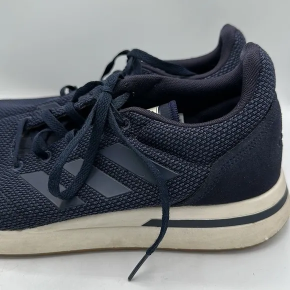 Adidas men’s blue and white running shoes, size 9.5
