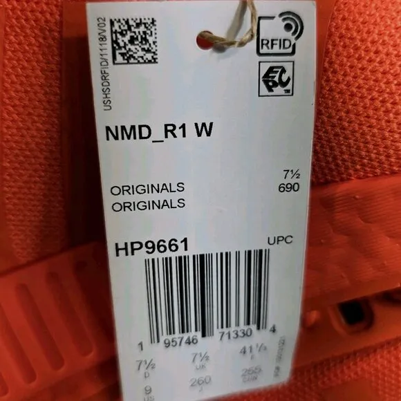 Adidas NMD R1 Athletic Shoes Orange HP9661 - Women's Size 9