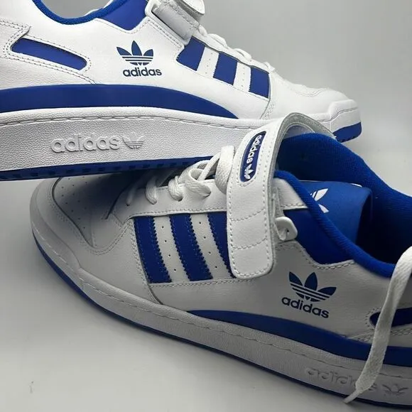 Adidas Originals Forum Low Casual Shoes-White/Team Royal Blue NWB- Men 13