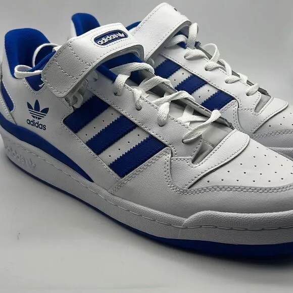 Adidas Originals Forum Low Casual Shoes-White/Team Royal Blue NWB- Men 13