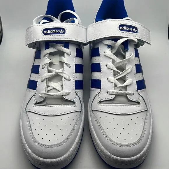 Adidas Originals Forum Low Casual Shoes-White/Team Royal Blue NWB- Men 13
