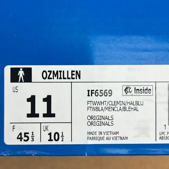 Adidas Originals Ozmillen Men's Sneakers Running Shoes Size 11 White NEW!