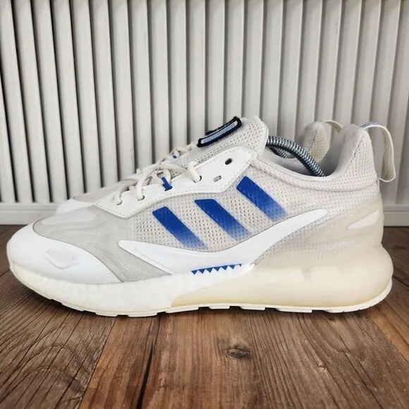 Adidas Originals ZX 2K Boost 2.0 Men's 10 White Blue Bird Running Sneakers Shoes