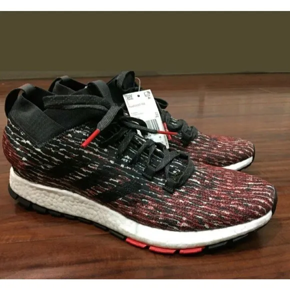 Adidas Pureboost Rebel Running Shoes Size (6) # F35781 Black Red ..