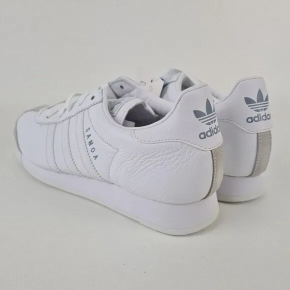 Adidas Samoa Lea Shoes White Originals Leather Casual Size 4.5 Y = 6 Wmn