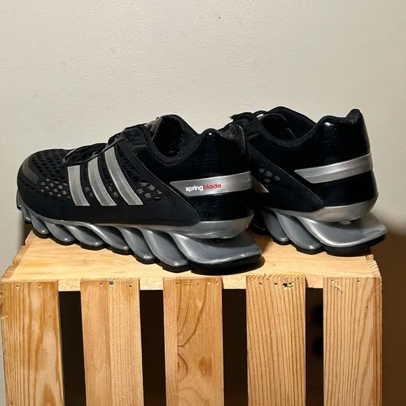 Adidas Springblade Razor Mens 10.5 Running Shoes Black Silver