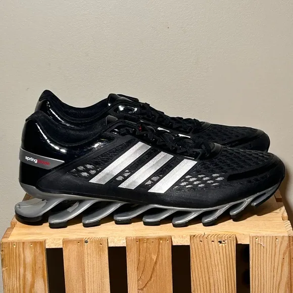 Adidas Springblade Razor Mens 10.5 Running Shoes Black Silver