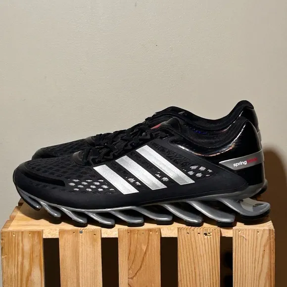 Adidas Springblade Razor Mens 10.5 Running Shoes Black Silver