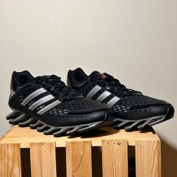 Adidas Springblade Razor Mens 10.5 Running Shoes Black Silver