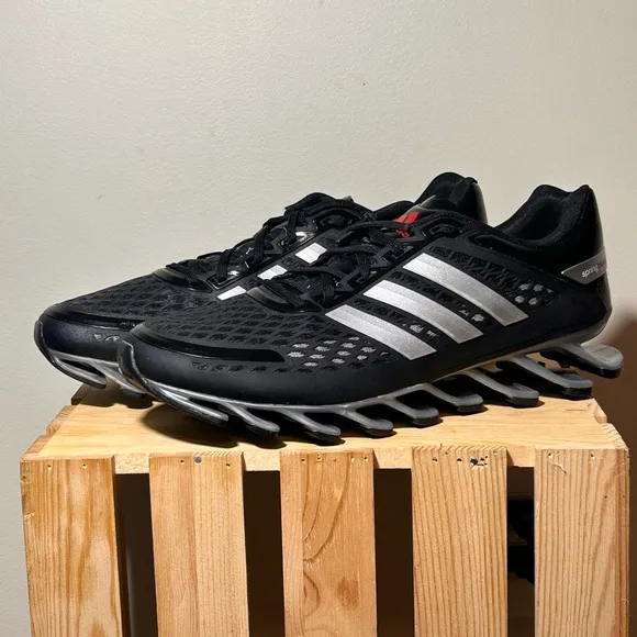 Adidas Springblade Razor Mens 10.5 Running Shoes Black Silver