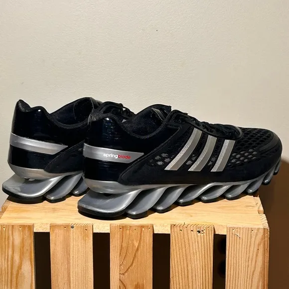 Adidas Springblade Razor Mens 10.5 Running Shoes Black Silver