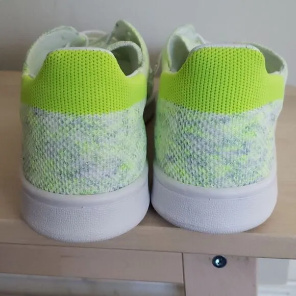 Adidas Stan Smith Primeknit Mens Neon Solar Yellow Sneakers Size 9 New