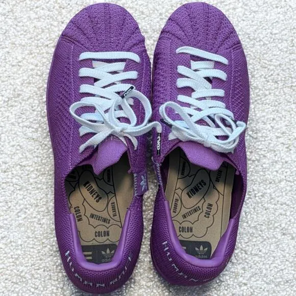 ADIDAS Superstar Primeknit x Pharrell Purple Human Race Shoes Men's 9 SKUS42929