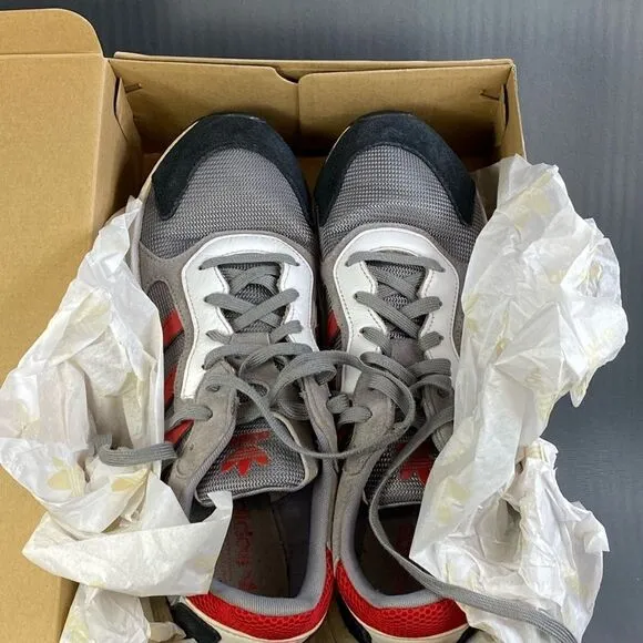 adidas Tresc Run Grey Scarlet Core Black sneaker shoes mens size 13