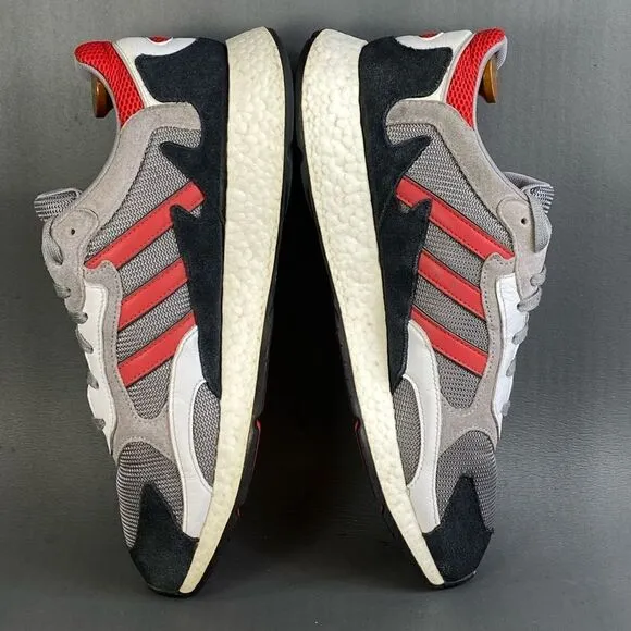 adidas Tresc Run Grey Scarlet Core Black sneaker shoes mens size 13