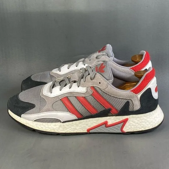 adidas Tresc Run Grey Scarlet Core Black sneaker shoes mens size 13