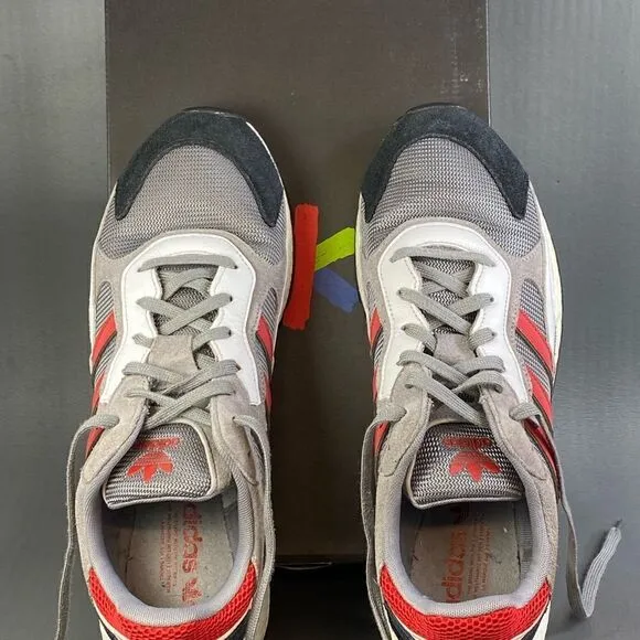 adidas Tresc Run Grey Scarlet Core Black sneaker shoes mens size 13
