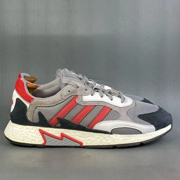 adidas Tresc Run Grey Scarlet Core Black sneaker shoes mens size 13