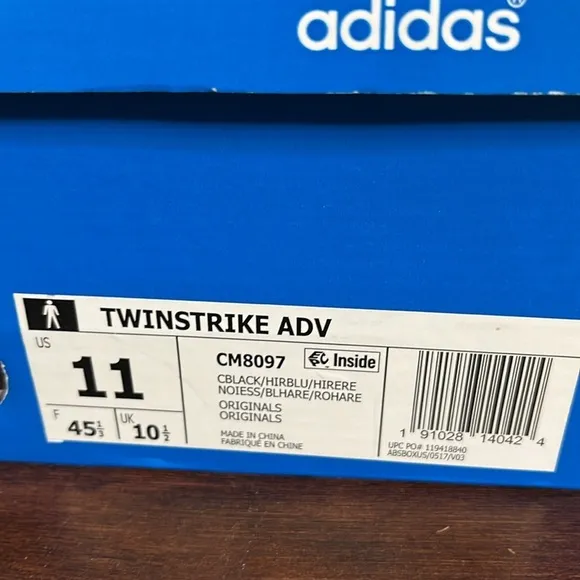 Adidas Twinstrike ADV Mens CM8097 Core Black Blue Red Running Shoes Size…