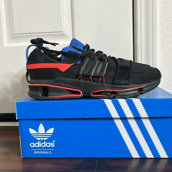 Adidas Twinstrike ADV Mens CM8097 Core Black Blue Red Running Shoes Size…