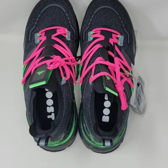 Adidas UltraBoost 20 Lab Black Metallic Lime Running Shoes Mens Sz 10 GZ7362 New