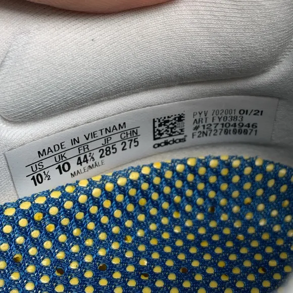 Adidas UltraBoost 21 Crystal White Hazy Green Running Shoes FY0383 Men's Sz 10.5