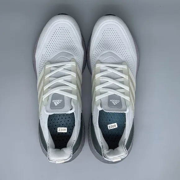 Adidas UltraBoost 21 Crystal White Hazy Green Running Shoes FY0383 Men's Sz 10.5