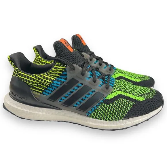 Adidas UltraBoost 5.0 DNA Mens Size 11 Running Shoes Black Solar Green