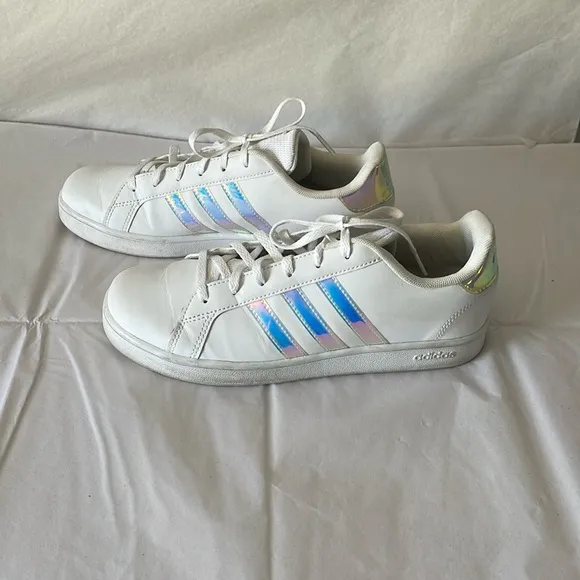 Adidas whites holographic sneakers size 6.5