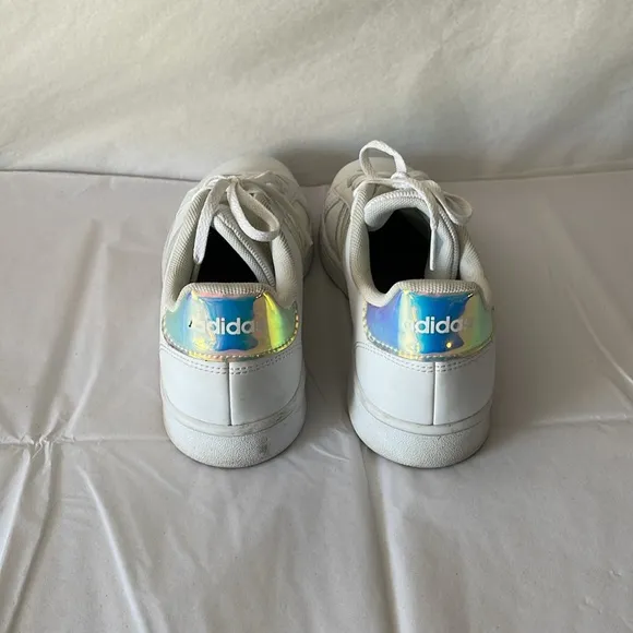 Adidas whites holographic sneakers size 6.5